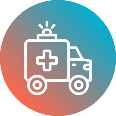 Modern ambulans simgesinin vektör çizimi