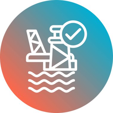 Su endüstrisi ikonu. vektör illüstrasyonu