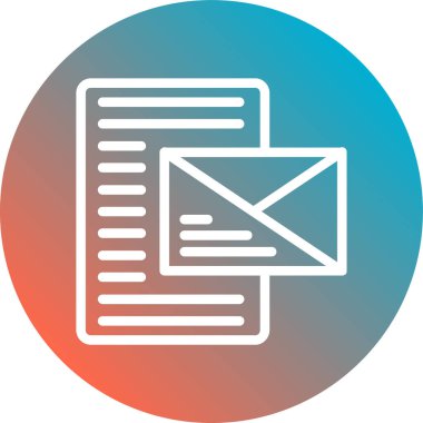 E- posta simgesinin vektör illüstrasyonu