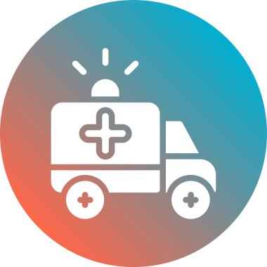 Modern ambulans simgesinin vektör çizimi