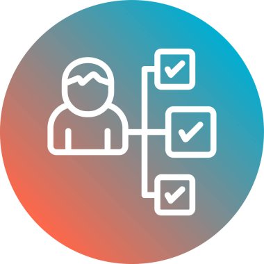 Soyut arkaplanda kullanıcı simgesi izole edildi