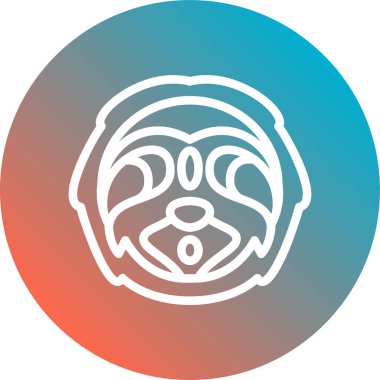 Bir köpek simgesinin vektör illüstrasyonu