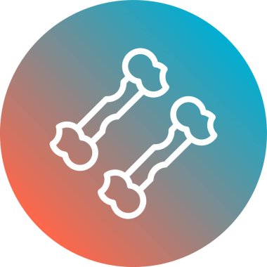 köpek kemiği ikon vektör illüstrasyonu