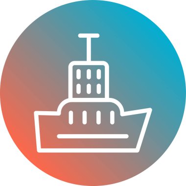 Gemi simgesi vektör illüstrasyonu