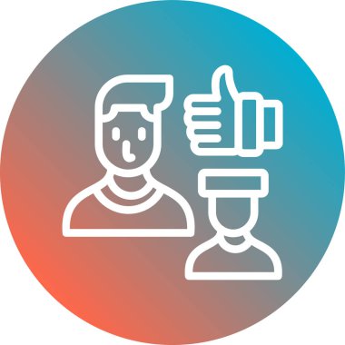 Eklenti simgesi çizgisi olan eşsiz bir adam