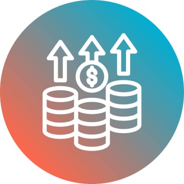 Artan Fiyatlar Çizgisi Gradyan Arkaplanı