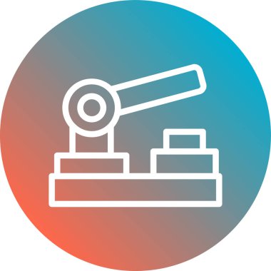 Teleskop. Web simgesi basit illüstrasyon