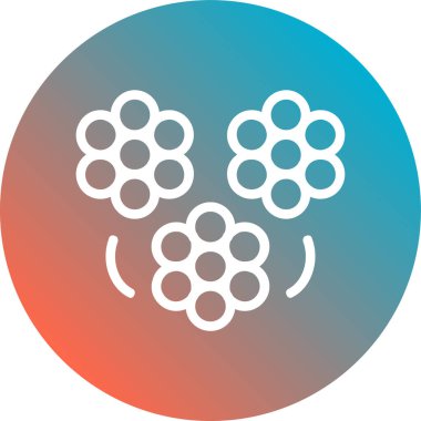 Renkli yuvarlak simge grubunun vektör çizimi.