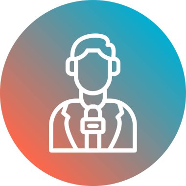 Kulaklık takan bir adamın vektör çizimi