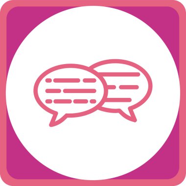 Konuşma kabarcıklar simgesi illüstrasyon tasarım