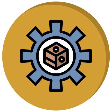 dişli ayarı simgesi, vektör illüstrasyonu