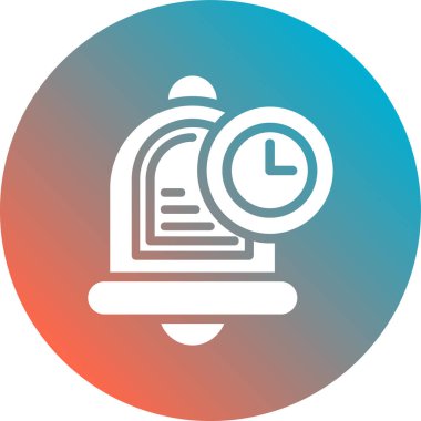 Alarm saat simgesi vektör illüstrasyonu