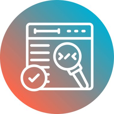 Kontrol listesi vektör simgesi modern çember çizimi