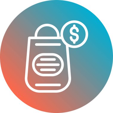 eşsiz para çantası vektör simgesi