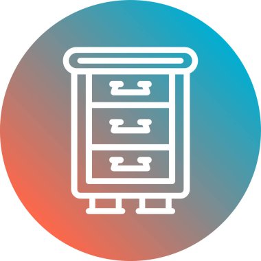 Mobilya simgesinin vektör illüstrasyonu