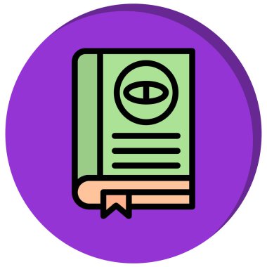 Kitap. Web simgesi basit illüstrasyon