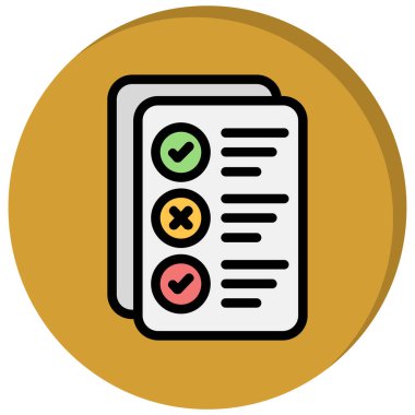 Kontrol listesi simgesi vektör illüstrasyonu