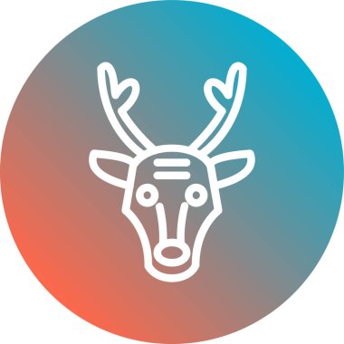 Geyik simgesi soyut arkaplanda izole edildi