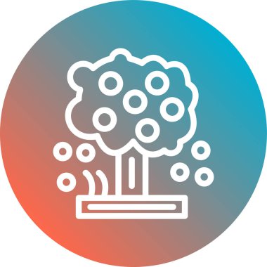 Modern ağaç simgesinin vektör illüstrasyonu