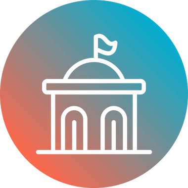 Kilise simgesi soyut bir grupta izole edildi