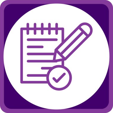 kontrol listesi simgesi, vektör illüstrasyonu