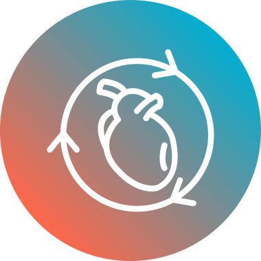 Bir kalp simgesinin vektör illüstrasyonu