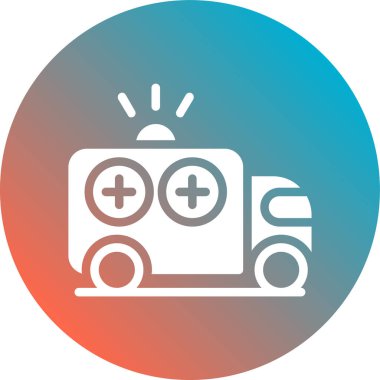 ambulans simgesi, vektör illüstrasyonu