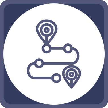 harita simgesinin vektör illüstrasyonu