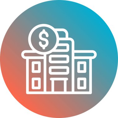 İş ve finans simgesinin vektör illüstrasyonu