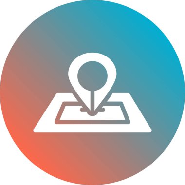 harita simgesi vektör illüstrasyonu