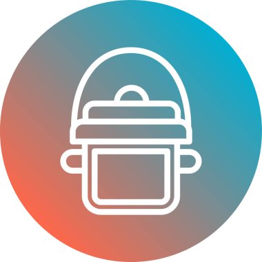 pişirme tencere vektör simgesi