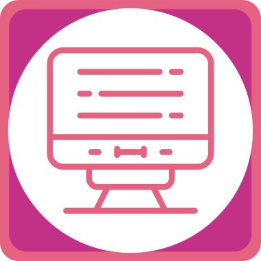 ekran simgesi, vektör illüstrasyonunu izle