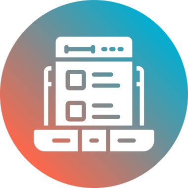 iş vektörü düz renk simgesi