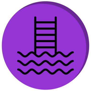 Merdiven. Web simgesi basit illüstrasyon