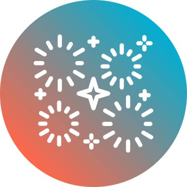 Havai fişekler. Web simgesi basit illüstrasyon