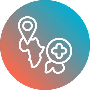 Vektör konumu simge illüstrasyonu