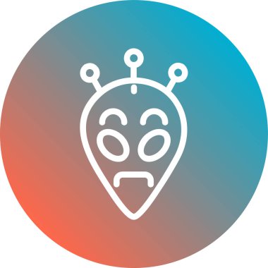 Uzaylı simgesi vektör illüstrasyonu