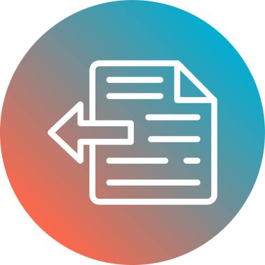 Belge simgesinin vektör illüstrasyonu