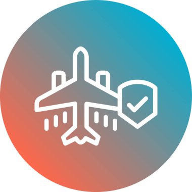 düzlem simgesinin vektör illüstrasyonu