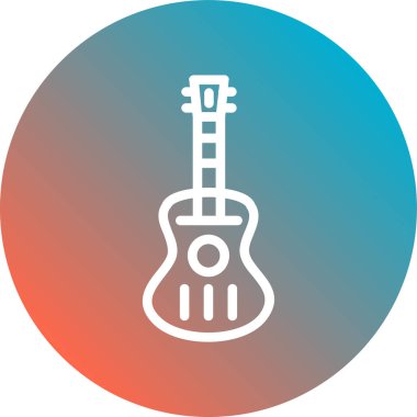 gitar simgesi vektör illüstrasyonu