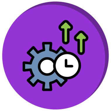 zaman simgesi, vektör illüstrasyonu