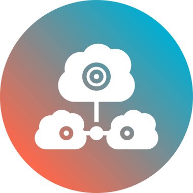 Moda tarzında izole edilmiş bulut simgesi