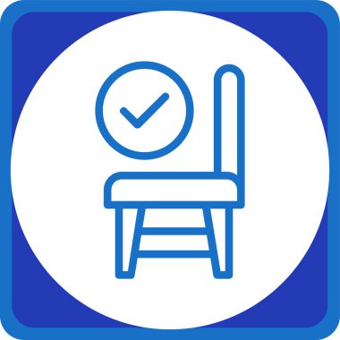 Sandalye. Web simgesi basit tasarım