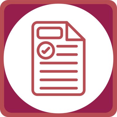 Belge. Web simgesi basit illüstrasyon