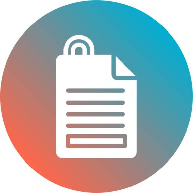 belge düz simgesi, vektör illüstrasyonu