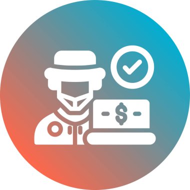 Hacker simgesi vektör illüstrasyonu