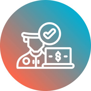 vektör simge çizgi çemberini kontrol et