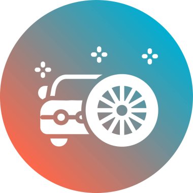 araba kazası vektör simgesi modern illüstrasyon