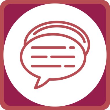 Konuşma baloncuğu simgesinin vektör çizimi