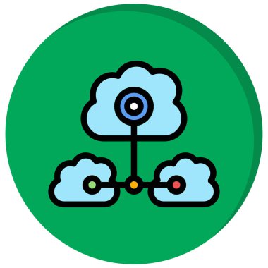 Bulut. Web simgesi basit illüstrasyon